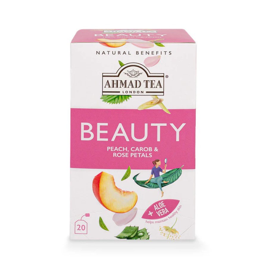 AHMAD TEA BEAUTE Melange de Peche, Caroube et Petales de rose